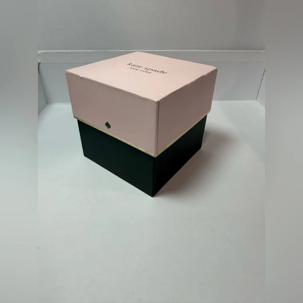 Kate Spade New York KSW9023 Crystal Dial Blush Leather Watch & Box NWT